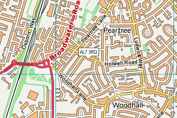 AL7 3RQ map - OS VectorMap District (Ordnance Survey) AL7 3RQ map - OS VectorMap District (Ordnance Survey)