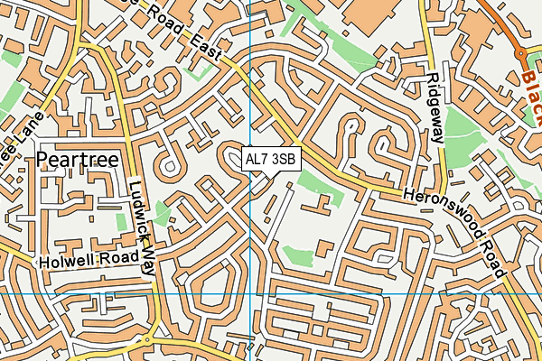 AL7 3SB map - OS VectorMap District (Ordnance Survey) AL7 3SB map - OS VectorMap District (Ordnance Survey)