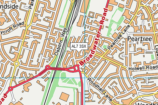 AL7 3SX map - OS VectorMap District (Ordnance Survey) AL7 3SX map - OS VectorMap District (Ordnance Survey)