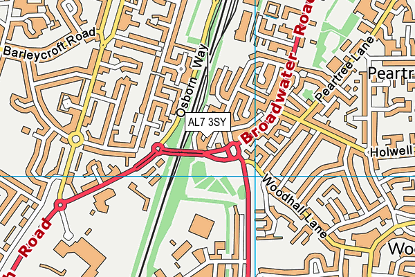 AL7 3SY map - OS VectorMap District (Ordnance Survey) AL7 3SY map - OS VectorMap District (Ordnance Survey)