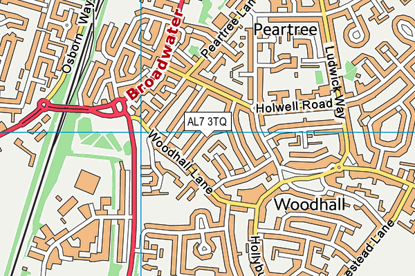 AL7 3TQ map - OS VectorMap District (Ordnance Survey) AL7 3TQ map - OS VectorMap District (Ordnance Survey)