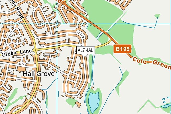 AL7 4AL map - OS VectorMap District (Ordnance Survey) AL7 4AL map - OS VectorMap District (Ordnance Survey)