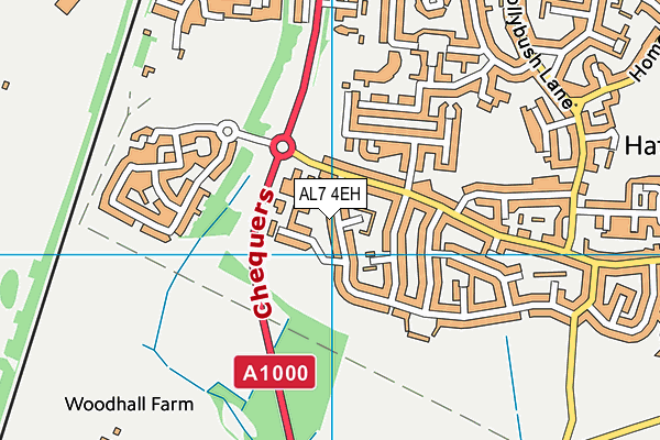 AL7 4EH map - OS VectorMap District (Ordnance Survey) AL7 4EH map - OS VectorMap District (Ordnance Survey)