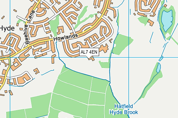 AL7 4EN map - OS VectorMap District (Ordnance Survey) AL7 4EN map - OS VectorMap District (Ordnance Survey)