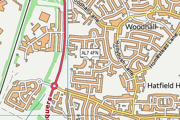 AL7 4FN map - OS VectorMap District (Ordnance Survey) AL7 4FN map - OS VectorMap District (Ordnance Survey)