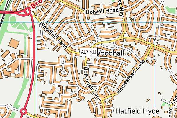 AL7 4JJ map - OS VectorMap District (Ordnance Survey) AL7 4JJ map - OS VectorMap District (Ordnance Survey)