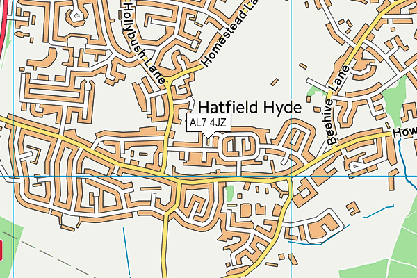 AL7 4JZ map - OS VectorMap District (Ordnance Survey) AL7 4JZ map - OS VectorMap District (Ordnance Survey)