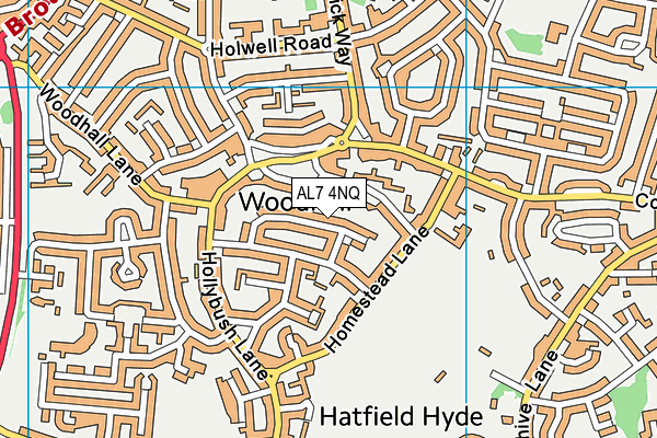 AL7 4NQ map - OS VectorMap District (Ordnance Survey) AL7 4NQ map - OS VectorMap District (Ordnance Survey)