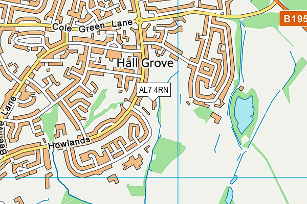 AL7 4RN map - OS VectorMap District (Ordnance Survey) AL7 4RN map - OS VectorMap District (Ordnance Survey)