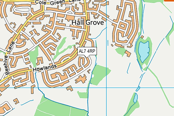 AL7 4RP map - OS VectorMap District (Ordnance Survey) AL7 4RP map - OS VectorMap District (Ordnance Survey)