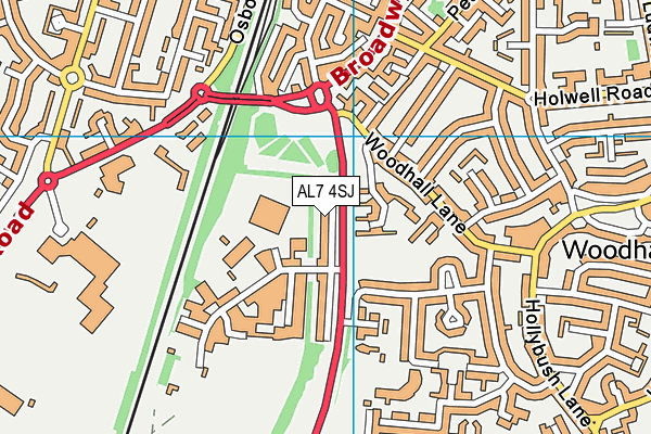AL7 4SJ map - OS VectorMap District (Ordnance Survey) AL7 4SJ map - OS VectorMap District (Ordnance Survey)