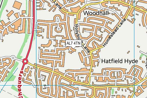 AL7 4TN map - OS VectorMap District (Ordnance Survey) AL7 4TN map - OS VectorMap District (Ordnance Survey)