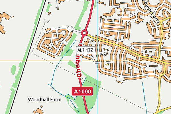 AL7 4TZ map - OS VectorMap District (Ordnance Survey) AL7 4TZ map - OS VectorMap District (Ordnance Survey)