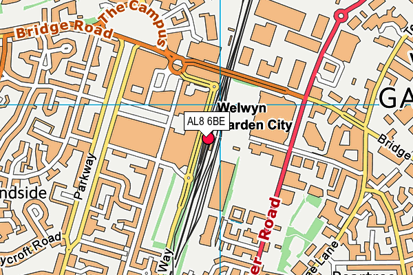 AL8 6BE map - OS VectorMap District (Ordnance Survey)