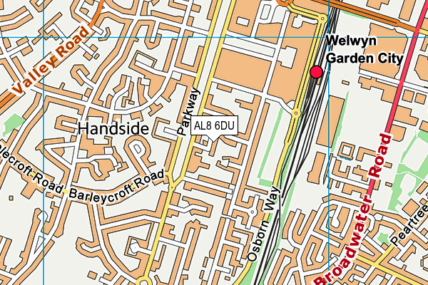 AL8 6DU map - OS VectorMap District (Ordnance Survey) AL8 6DU map - OS VectorMap District (Ordnance Survey)