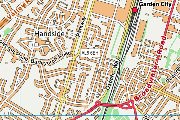 AL8 6EH map - OS VectorMap District (Ordnance Survey)