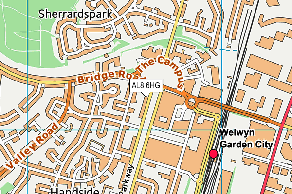 AL8 6HG map - OS VectorMap District (Ordnance Survey) AL8 6HG map - OS VectorMap District (Ordnance Survey)