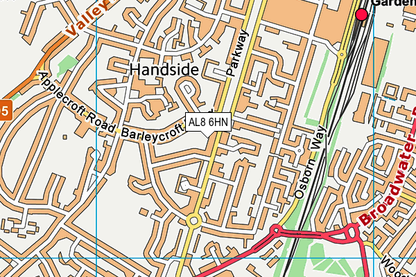 AL8 6HN map - OS VectorMap District (Ordnance Survey) AL8 6HN map - OS VectorMap District (Ordnance Survey)