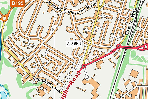 AL8 6HU map - OS VectorMap District (Ordnance Survey) AL8 6HU map - OS VectorMap District (Ordnance Survey)