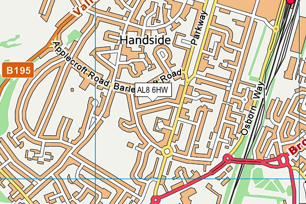 AL8 6HW map - OS VectorMap District (Ordnance Survey) AL8 6HW map - OS VectorMap District (Ordnance Survey)
