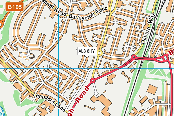 AL8 6HY map - OS VectorMap District (Ordnance Survey) AL8 6HY map - OS VectorMap District (Ordnance Survey)