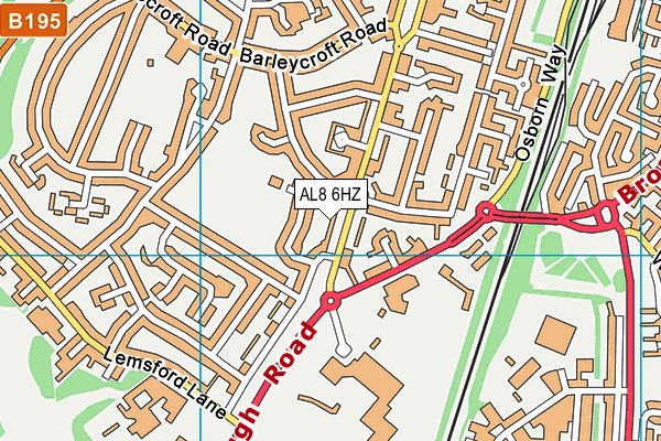 AL8 6HZ map - OS VectorMap District (Ordnance Survey) AL8 6HZ map - OS VectorMap District (Ordnance Survey)