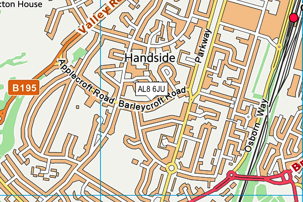 AL8 6JU map - OS VectorMap District (Ordnance Survey) AL8 6JU map - OS VectorMap District (Ordnance Survey)