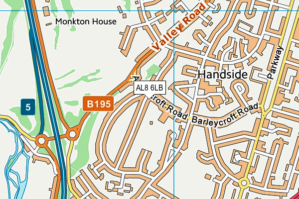 AL8 6LB map - OS VectorMap District (Ordnance Survey) AL8 6LB map - OS VectorMap District (Ordnance Survey)
