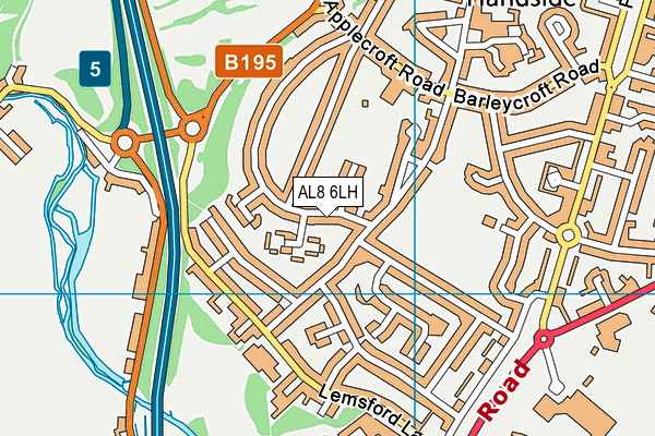 AL8 6LH map - OS VectorMap District (Ordnance Survey) AL8 6LH map - OS VectorMap District (Ordnance Survey)