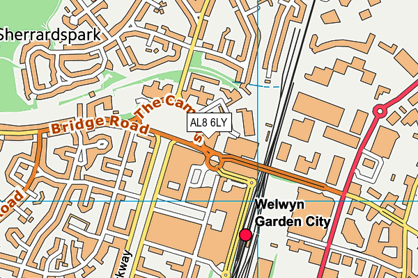 AL8 6LY map - OS VectorMap District (Ordnance Survey) AL8 6LY map - OS VectorMap District (Ordnance Survey)