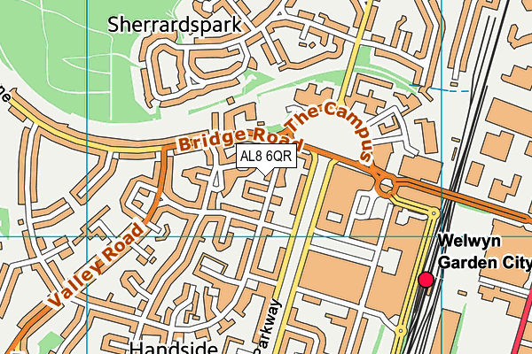 AL8 6QR map - OS VectorMap District (Ordnance Survey)