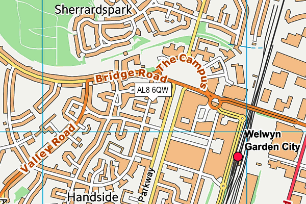 AL8 6QW map - OS VectorMap District (Ordnance Survey) AL8 6QW map - OS VectorMap District (Ordnance Survey)