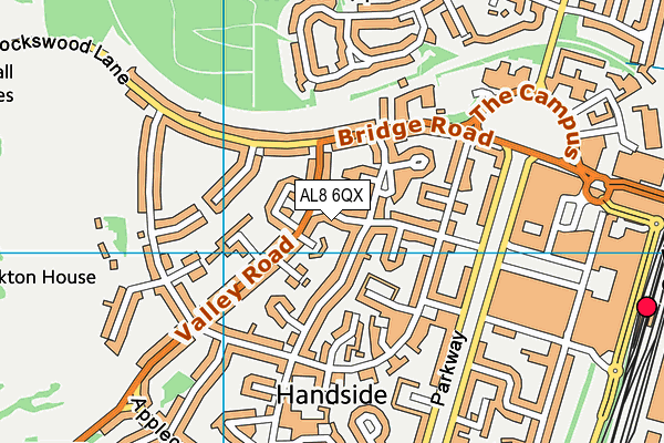 AL8 6QX map - OS VectorMap District (Ordnance Survey) AL8 6QX map - OS VectorMap District (Ordnance Survey)
