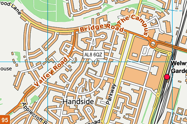 AL8 6QZ map - OS VectorMap District (Ordnance Survey) AL8 6QZ map - OS VectorMap District (Ordnance Survey)