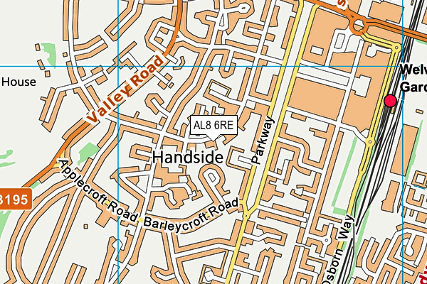 AL8 6RE map - OS VectorMap District (Ordnance Survey) AL8 6RE map - OS VectorMap District (Ordnance Survey)