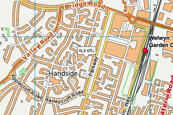 AL8 6RJ map - OS VectorMap District (Ordnance Survey) AL8 6RJ map - OS VectorMap District (Ordnance Survey)