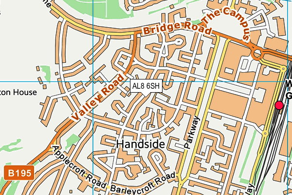 AL8 6SH map - OS VectorMap District (Ordnance Survey)