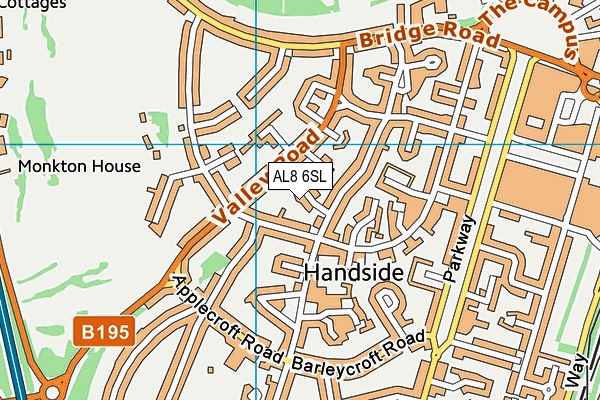 AL8 6SL map - OS VectorMap District (Ordnance Survey)