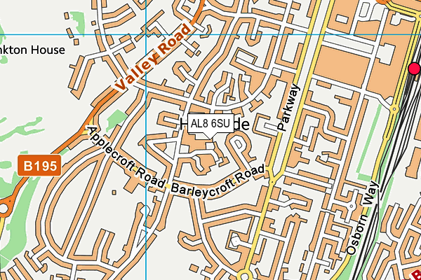 AL8 6SU map - OS VectorMap District (Ordnance Survey) AL8 6SU map - OS VectorMap District (Ordnance Survey)