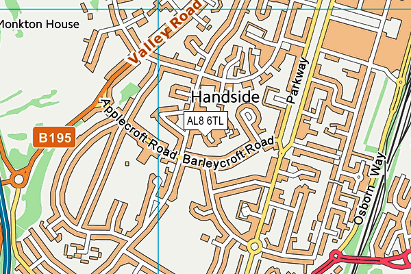 AL8 6TL map - OS VectorMap District (Ordnance Survey) AL8 6TL map - OS VectorMap District (Ordnance Survey)