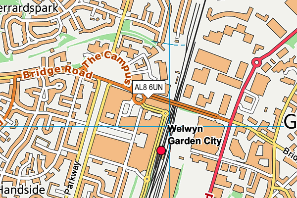 AL8 6UN map - OS VectorMap District (Ordnance Survey)