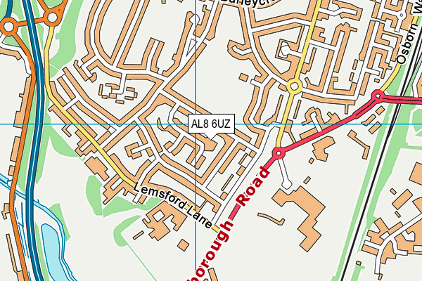 AL8 6UZ map - OS VectorMap District (Ordnance Survey) AL8 6UZ map - OS VectorMap District (Ordnance Survey)