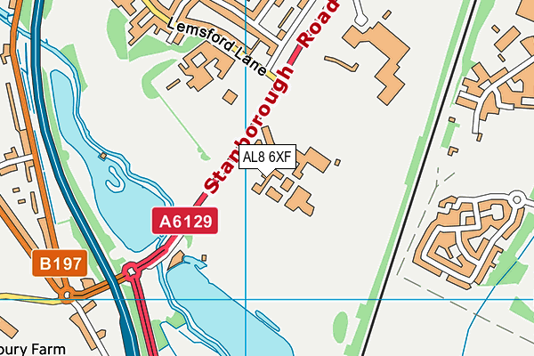AL8 6XF map - OS VectorMap District (Ordnance Survey) AL8 6XF map - OS VectorMap District (Ordnance Survey)