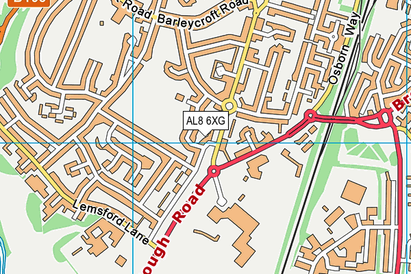 AL8 6XG map - OS VectorMap District (Ordnance Survey) AL8 6XG map - OS VectorMap District (Ordnance Survey)