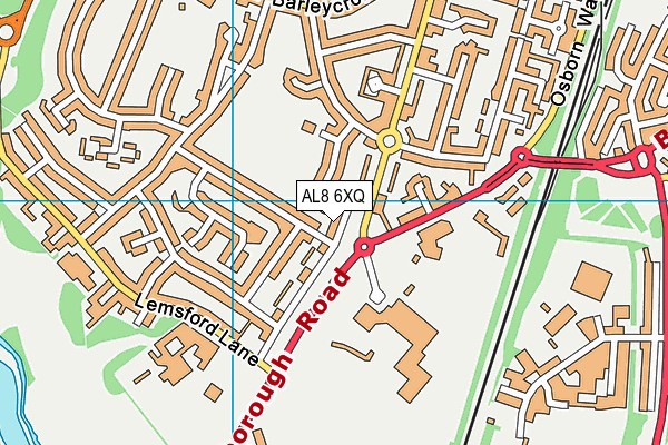 AL8 6XQ map - OS VectorMap District (Ordnance Survey) AL8 6XQ map - OS VectorMap District (Ordnance Survey)