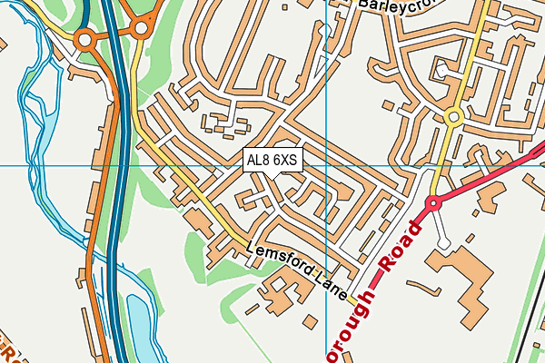 AL8 6XS map - OS VectorMap District (Ordnance Survey) AL8 6XS map - OS VectorMap District (Ordnance Survey)
