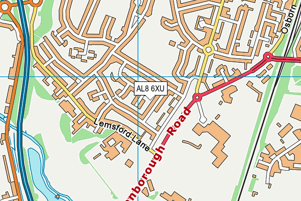 AL8 6XU map - OS VectorMap District (Ordnance Survey) AL8 6XU map - OS VectorMap District (Ordnance Survey)