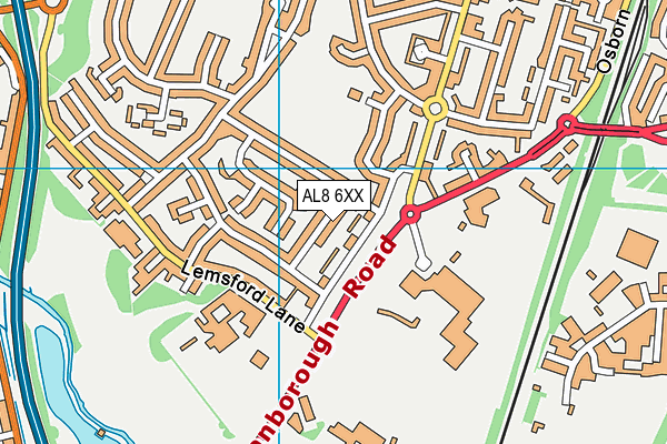 AL8 6XX map - OS VectorMap District (Ordnance Survey) AL8 6XX map - OS VectorMap District (Ordnance Survey)