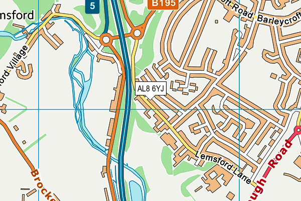 AL8 6YJ map - OS VectorMap District (Ordnance Survey) AL8 6YJ map - OS VectorMap District (Ordnance Survey)