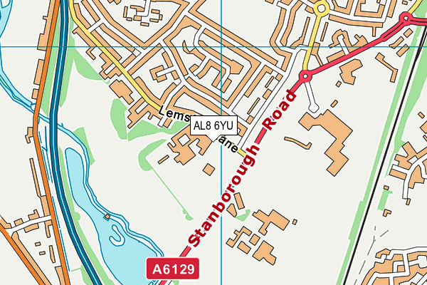 AL8 6YU map - OS VectorMap District (Ordnance Survey) AL8 6YU map - OS VectorMap District (Ordnance Survey)